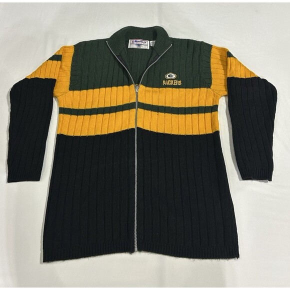 Vintage Green Bay Packers NFL Sweater Full Zip Adult Medium Game Day P2 - Picture 3 of 12